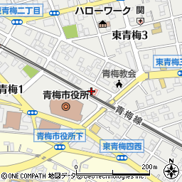 東京都青梅市東青梅3丁目9-12周辺の地図