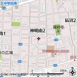 東京都足立区神明南2丁目周辺の地図