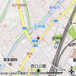 千葉県松戸市根本12-6周辺の地図