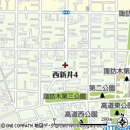 東京都足立区西新井4丁目周辺の地図