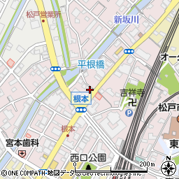 千葉県松戸市根本12-4周辺の地図
