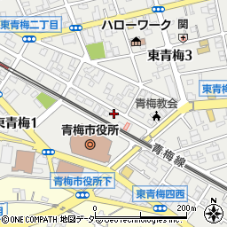 東京都青梅市東青梅3丁目9-7周辺の地図
