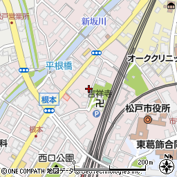 千葉県松戸市根本421周辺の地図