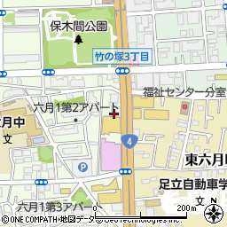 東京都足立区六月1丁目24周辺の地図