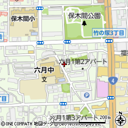 東京都足立区六月1丁目26周辺の地図