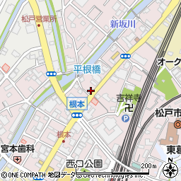 千葉県松戸市根本119周辺の地図