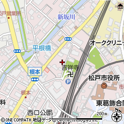 千葉県松戸市根本419周辺の地図