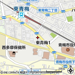 東京都青梅市東青梅1丁目7周辺の地図
