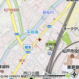千葉県松戸市根本425周辺の地図