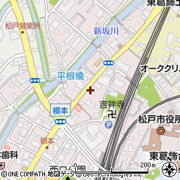 千葉県松戸市根本420周辺の地図