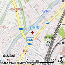千葉県松戸市根本118周辺の地図