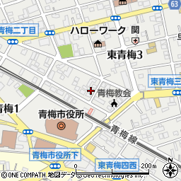 東京都青梅市東青梅3丁目8-21周辺の地図