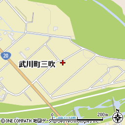 山梨県北杜市武川町三吹1869周辺の地図