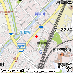 千葉県松戸市根本418周辺の地図