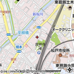 千葉県松戸市根本417周辺の地図