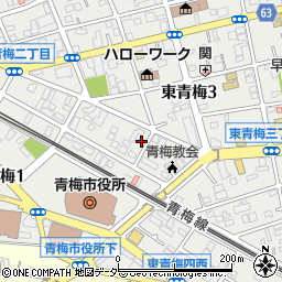 東京都青梅市東青梅3丁目8-17周辺の地図