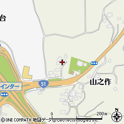 千葉県成田市山之作105周辺の地図