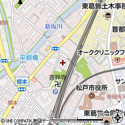 千葉県松戸市根本414周辺の地図