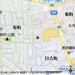 埼玉県所沢市東町3-2周辺の地図