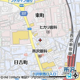 餃子の王将 所沢プロペ通り店周辺の地図