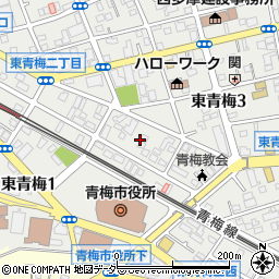 東京都青梅市東青梅3丁目8周辺の地図