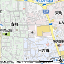 埼玉県所沢市東町3周辺の地図