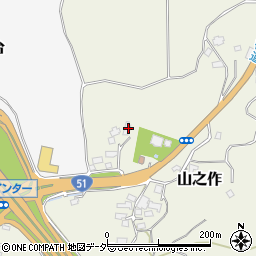 千葉県成田市山之作106周辺の地図
