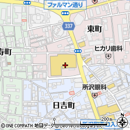 埼玉県所沢市東町5周辺の地図