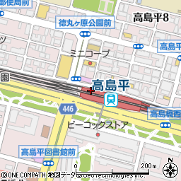 高島平駅西口公衆トイレ周辺の地図