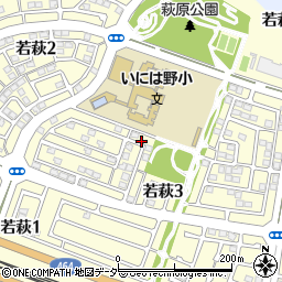 千葉県印西市若萩周辺の地図