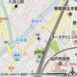 千葉県松戸市根本415周辺の地図