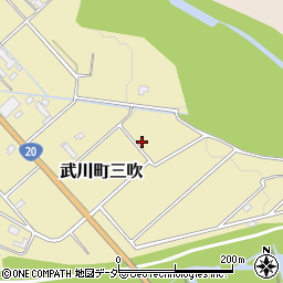 山梨県北杜市武川町三吹1842周辺の地図