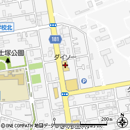ダイソーオザム青梅新町店周辺の地図
