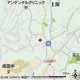 千葉県成田市土屋844周辺の地図