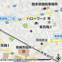 東京都青梅市東青梅3丁目7周辺の地図