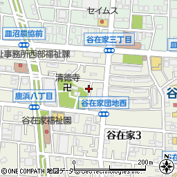 東京都足立区谷在家3丁目周辺の地図