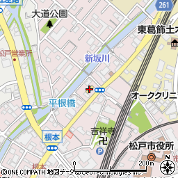 セブンイレブン松戸根本店周辺の地図