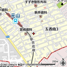 元山小川ハイツ周辺の地図