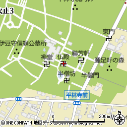 仏殿周辺の地図