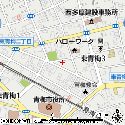 東京都青梅市東青梅3丁目7-3周辺の地図