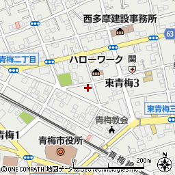東京都青梅市東青梅3丁目7-4周辺の地図