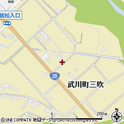 山梨県北杜市武川町三吹1650周辺の地図