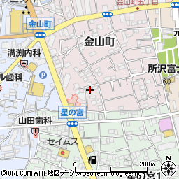 埼玉県所沢市金山町3-10周辺の地図