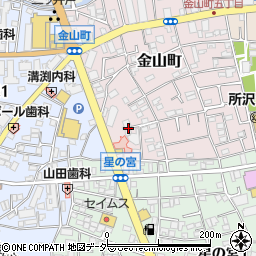 埼玉県所沢市金山町8周辺の地図