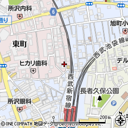 埼玉県所沢市東町15-33周辺の地図