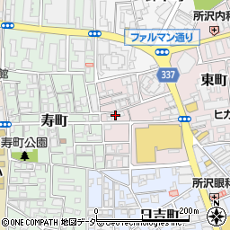 埼玉県所沢市東町7周辺の地図