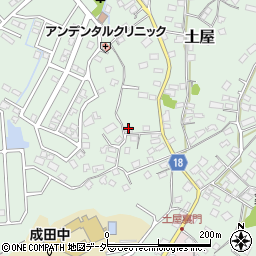 千葉県成田市土屋855周辺の地図