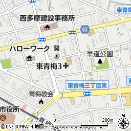 東京都青梅市東青梅3丁目22周辺の地図