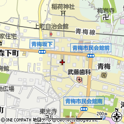 東京都青梅市上町周辺の地図