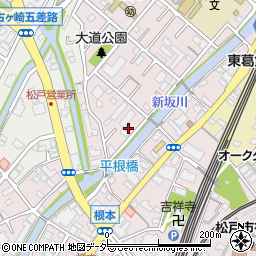 千葉県松戸市根本140周辺の地図